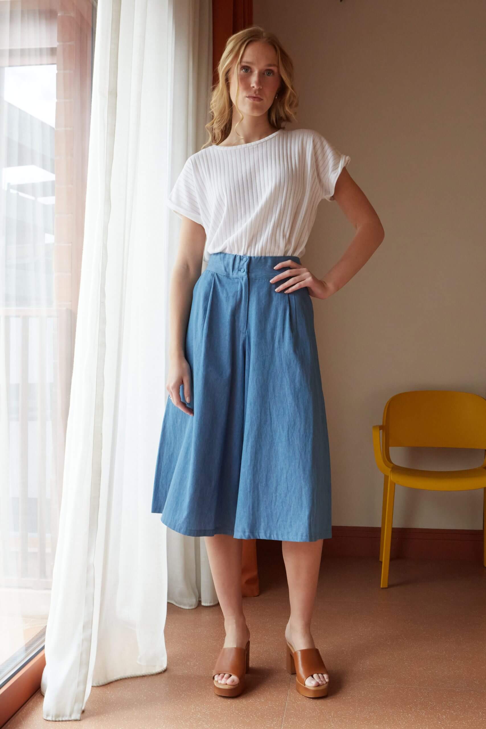 Ζιπ κιλότ jean