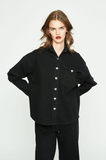 Τζάκετ μαύρο τζιν