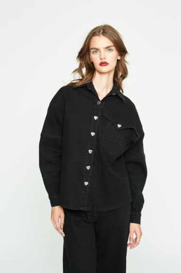 Τζάκετ μαύρο τζιν - alternate view