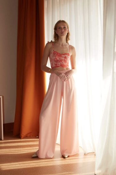 Crop top πορτοκαλί – βερικοκί - alternate view