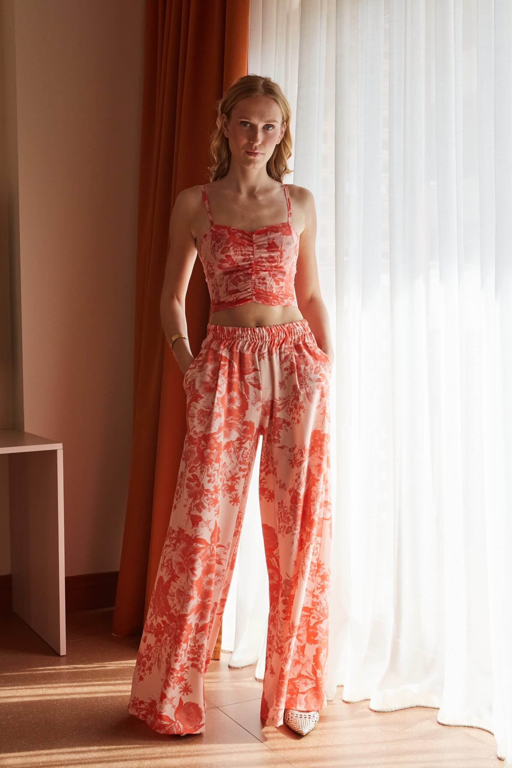 Crop top πορτοκαλί – βερικοκί