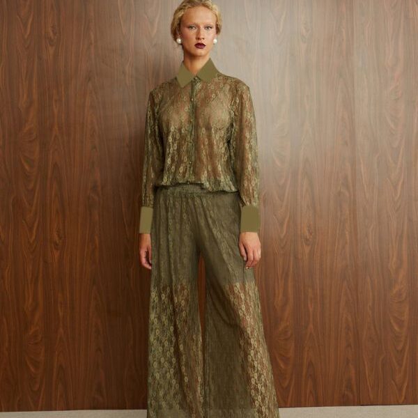 Πουκαμίσα olive lace